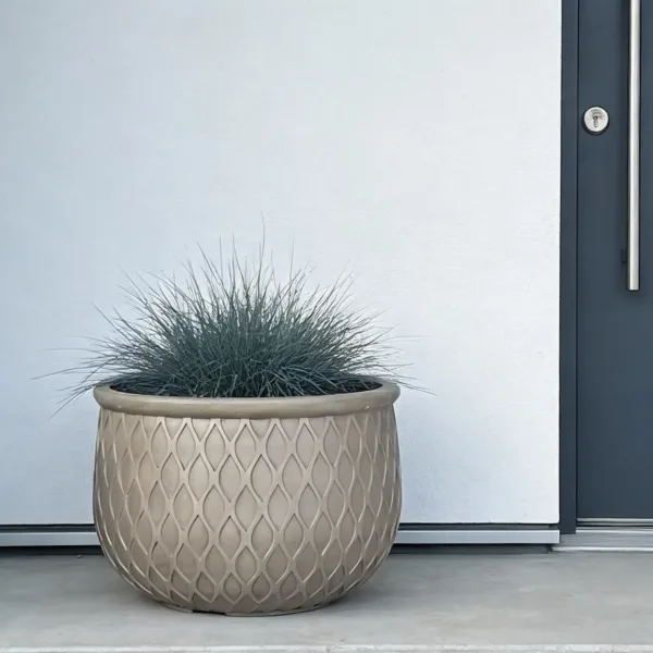 Basket-weave Round Plant Pot