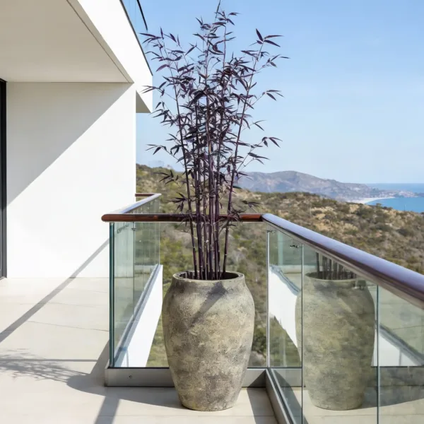 Aged Stone Tall Vase