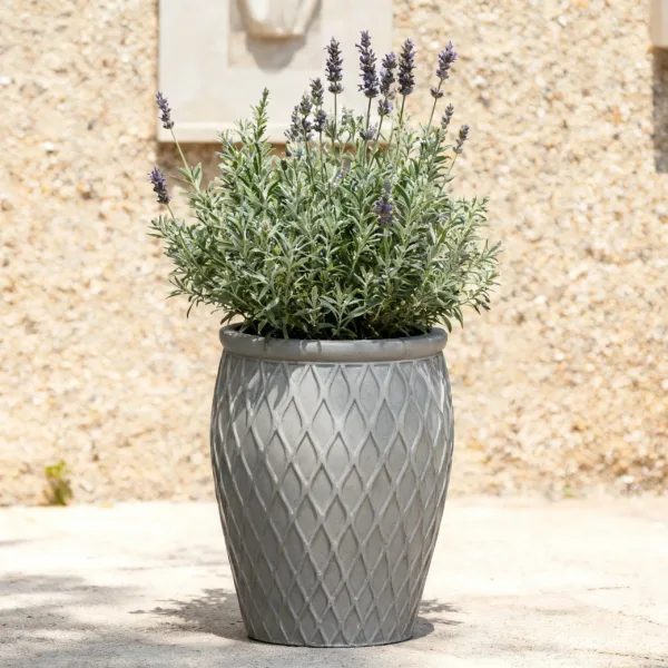 Argyle Pattern Urn Planter