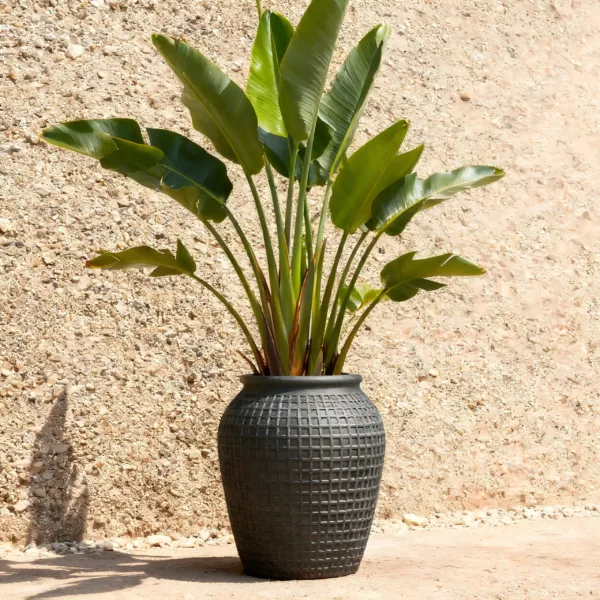 Waffle Pattern Urn Planter